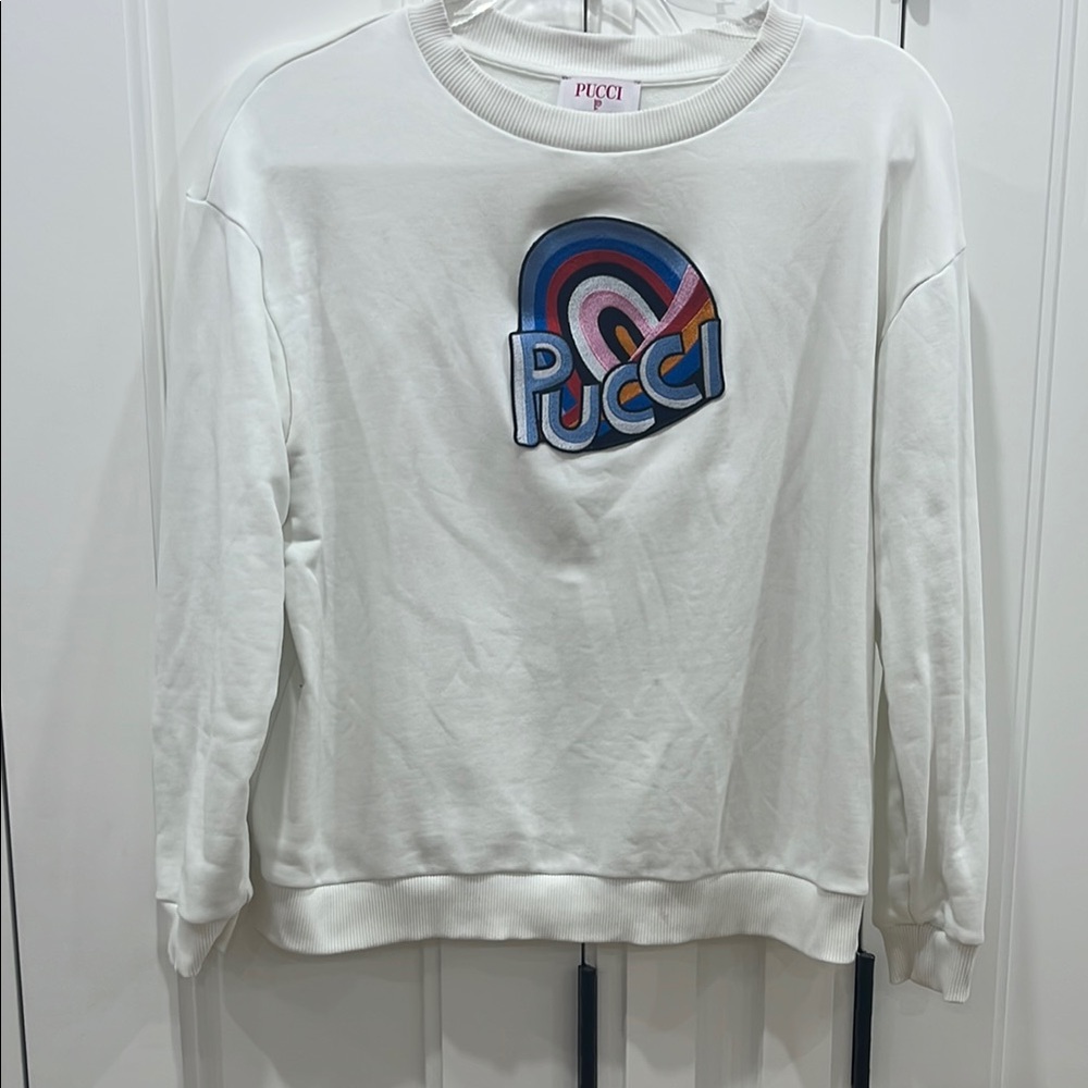 Pucci White Sweatshirt with Logo